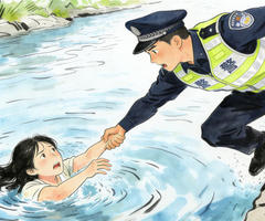 寒夜桥面，洪泽民警一个箭步“拉回”人生！